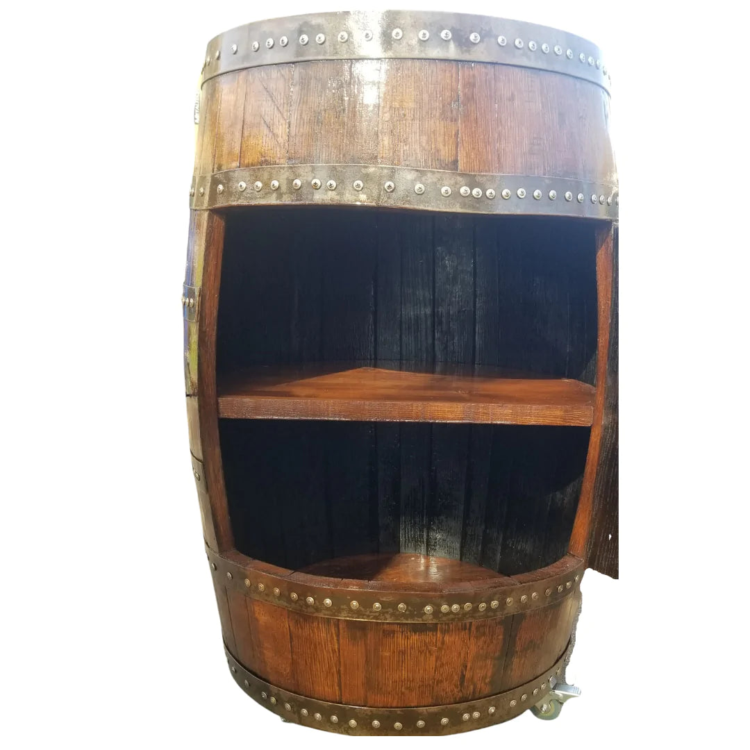 Whiskey / Wine Barrel Single Door Cabinet