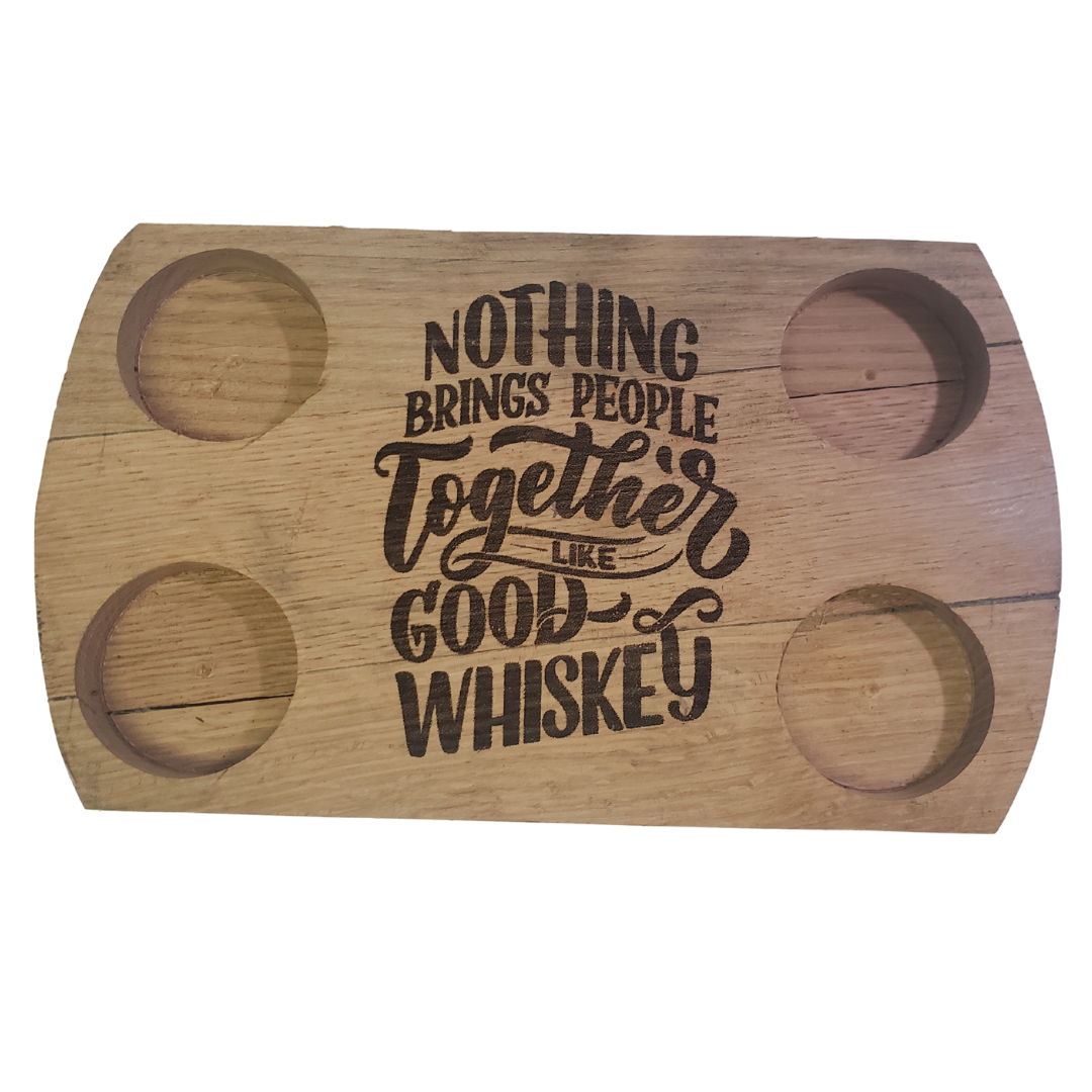 Whiskey Barrel Head Flight No Glasses