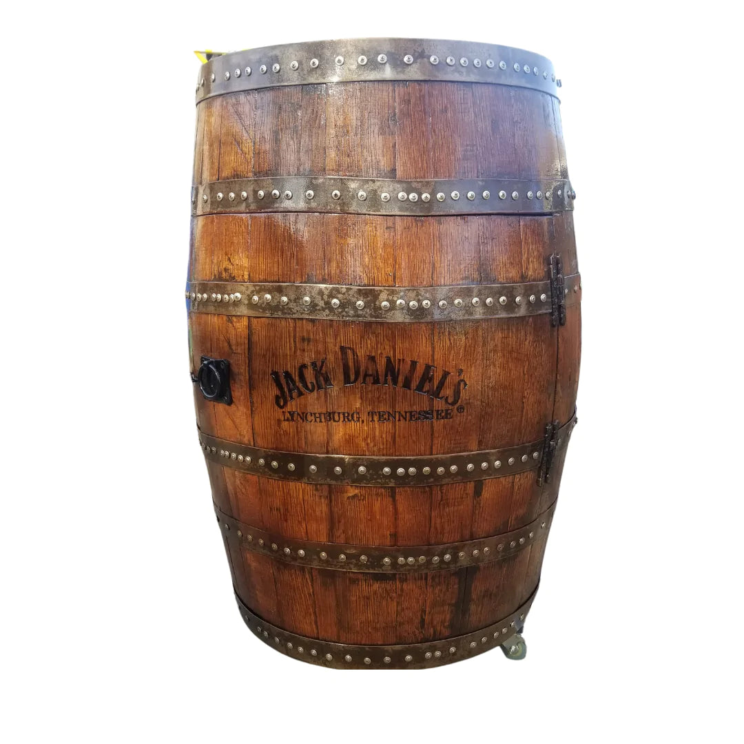 Whiskey / Wine Barrel Single Door Cabinet