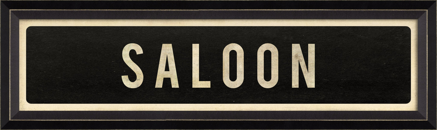 SALOON Sign With Right Arrow