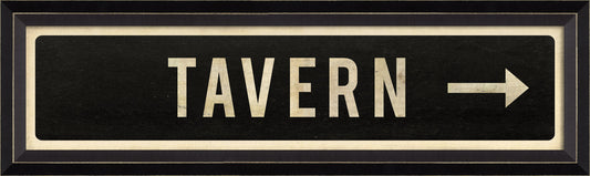 TAVERN Sign with Right Arrow