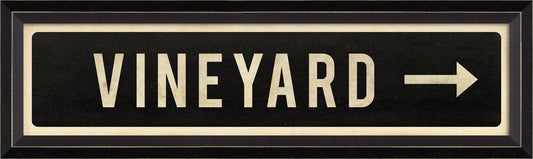 VINEYARD Sign with Right Arrow