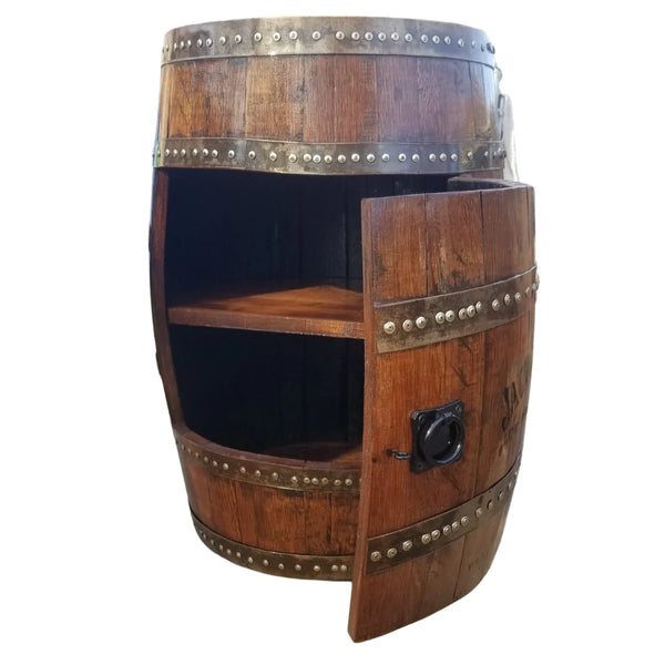 Whiskey / Wine Barrel Single Door Cabinet