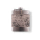 Grey Leather Quote Flasks