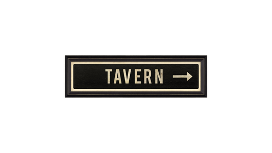 TAVERN Sign with Right Arrow