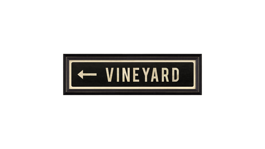 VINEYARD Sign with Left Arrow