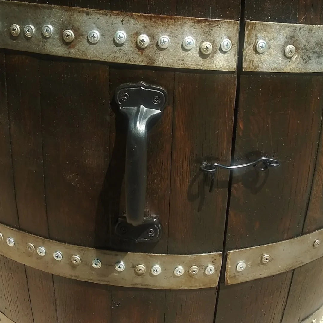 Whiskey / Wine Barrel Single Door Cabinet