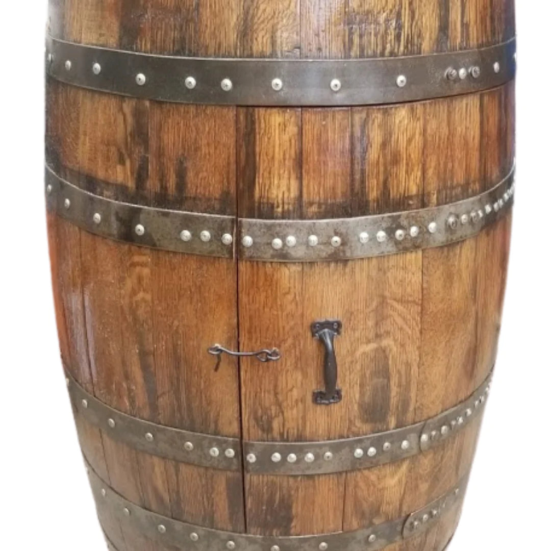 Whiskey / Wine Barrel Single Door Cabinet