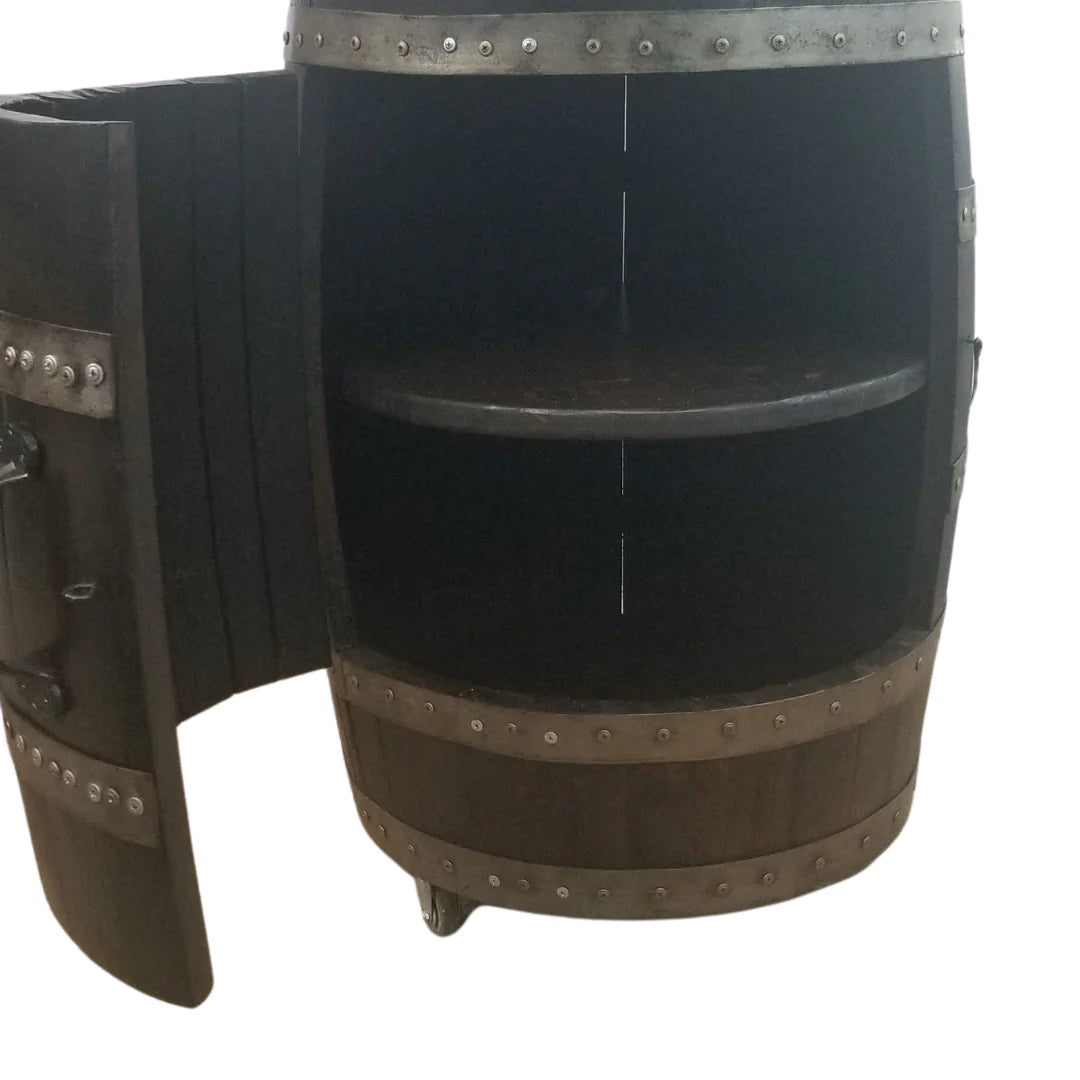 Whiskey / Wine Barrel Single Door Cabinet